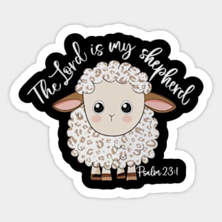 The Lord Is My Shepherd Christian Sheep Sticker